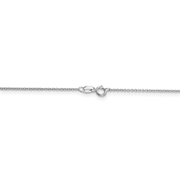 20" 14k White Gold .9mm Cable with Spring Ring Clasp Chain Necklace