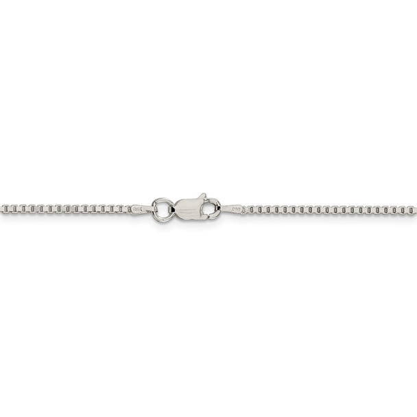 18" Sterling Silver 1.5mm Box Chain Necklace w/2in ext.