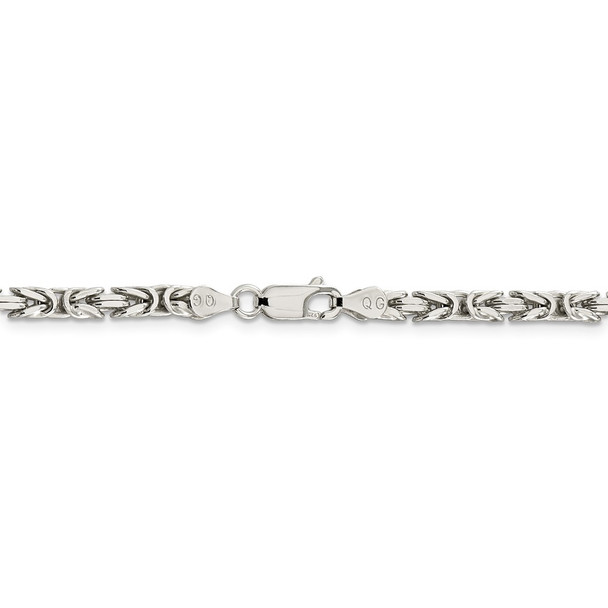 20" Sterling Silver 3.25mm Byzantine Chain Necklace