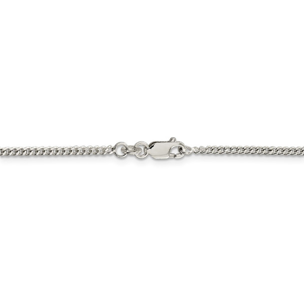 26" Sterling Silver 2mm Curb Chain Necklace