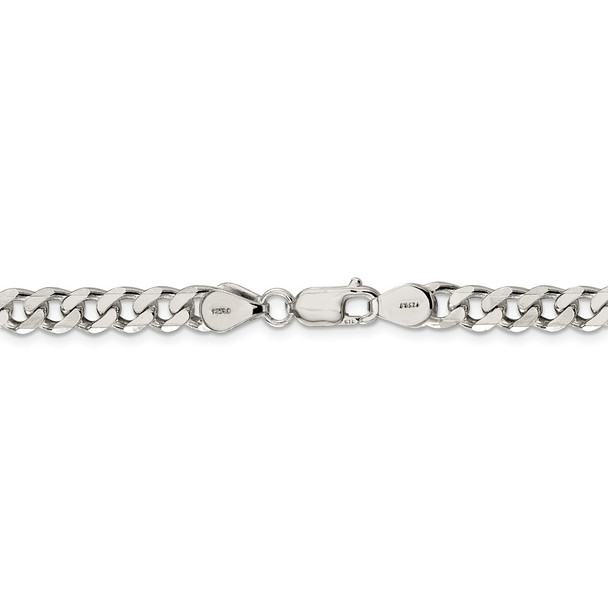 28" Sterling Silver 7mm Curb Chain Necklace