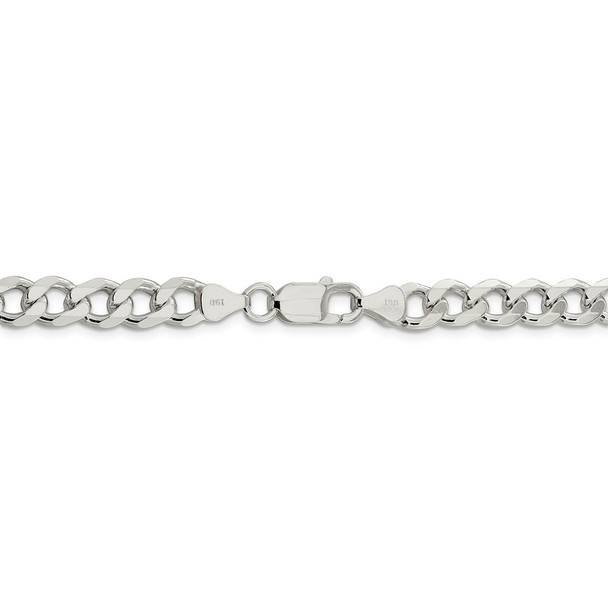 22" Sterling Silver 7.5mm Curb Chain Necklace