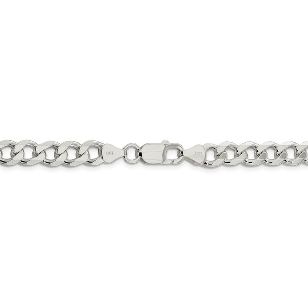 26" Sterling Silver 7.5mm Curb Chain Necklace