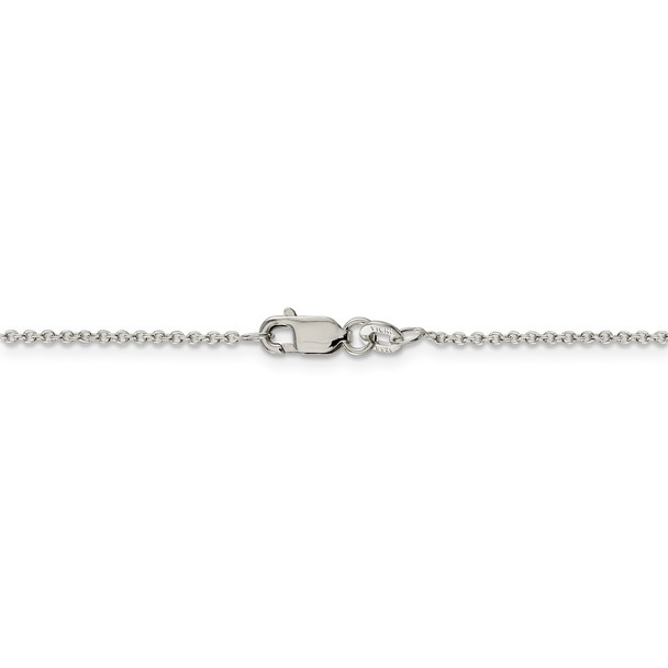 18" Sterling Silver 1.25mm Cable Chain Necklace w/2in ext.