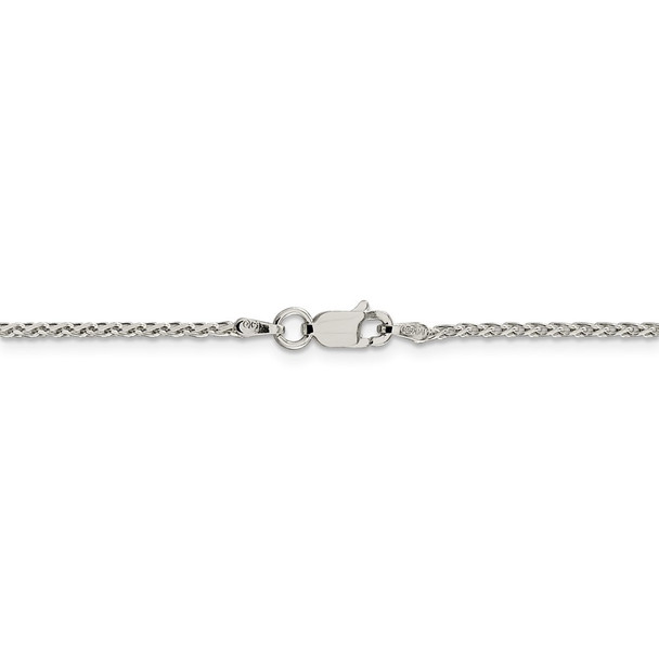 18" Sterling Silver 1.5mm Diamond-cut Spiga Chain Necklace