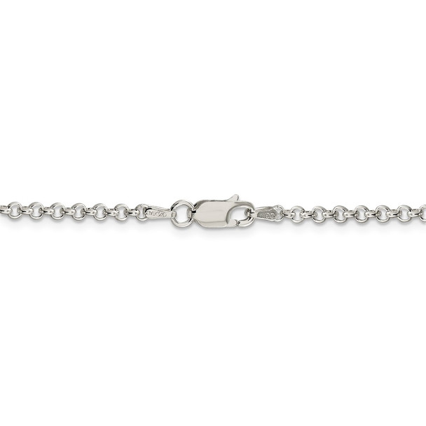 18" Sterling Silver 2.5mm Rolo Chain Necklace