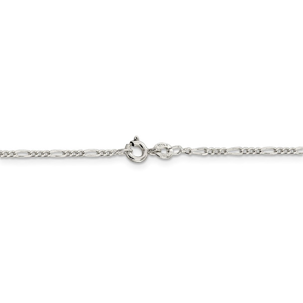 18" Sterling Silver 1.75mm Figaro Chain Necklace