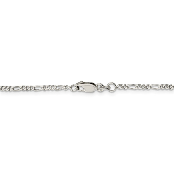 22" Sterling Silver 2.25mm Figaro Chain Necklace