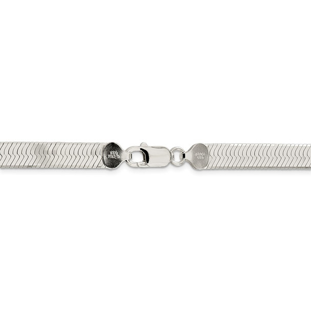 18" Sterling Silver 8mm Magic Herringbone Chain Necklace
