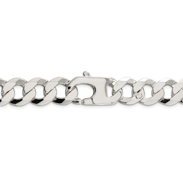 20" Sterling Silver 14mm Flat Curb Chain Necklace