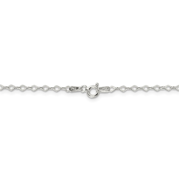 20" Sterling Silver 2.25mm Fancy Rolo Chain Necklace