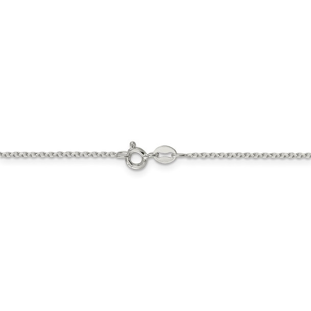 18" Sterling Silver 1.25mm Diamond-cut Forzantina Cable Chain Necklace w/2in ext.