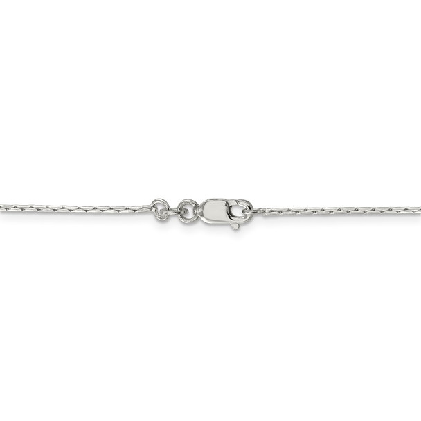 16" Sterling Silver 1mm Oval Box Chain Necklace