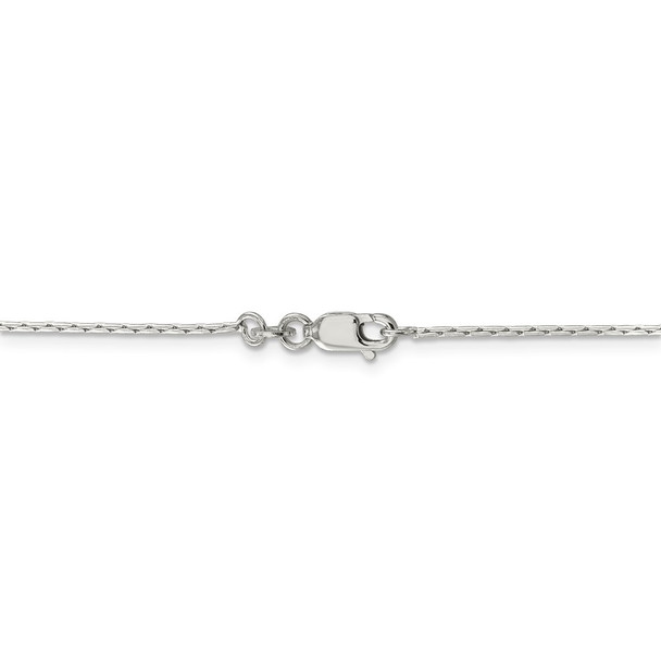 20" Sterling Silver 1mm Oval Box Chain Necklace