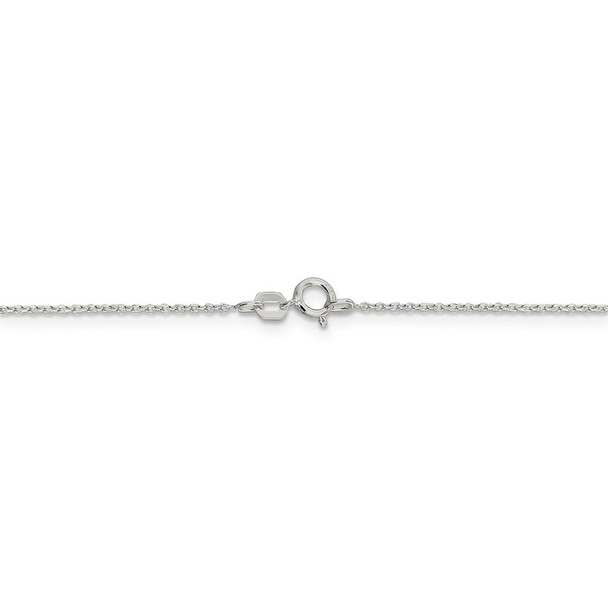 20" Sterling Silver .95mm Diamond-cut Forzantina Cable Chain Necklace