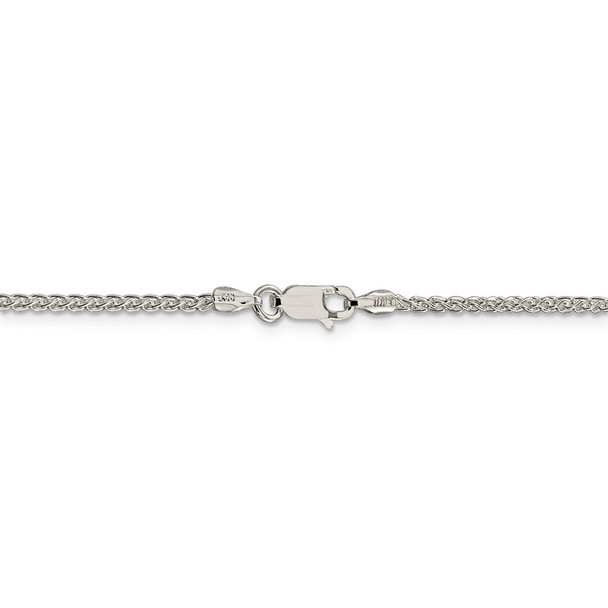 16" Sterling Silver 1.75mm Round Spiga Chain Necklace