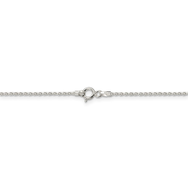 16" Sterling Silver 1.25mm Diamond-cut Round Spiga Chain Necklace