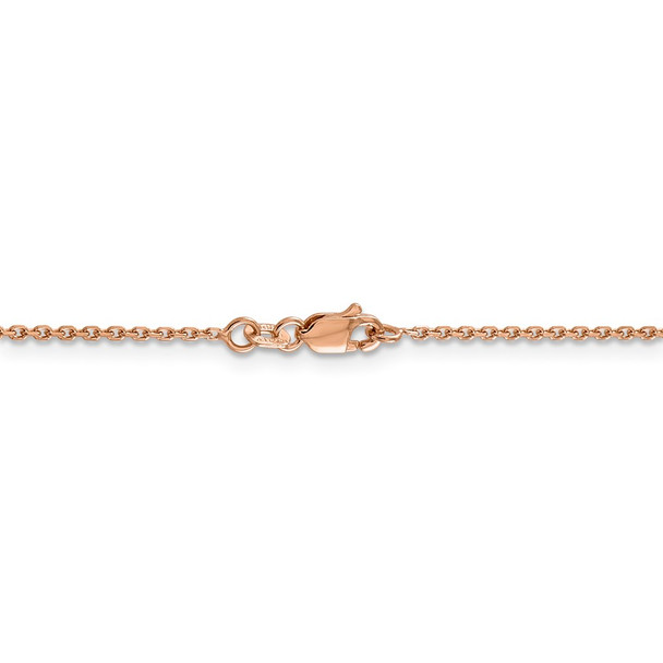 24" 14k Rose Gold 1.4mm Diamond-cut Cable Chain Necklace