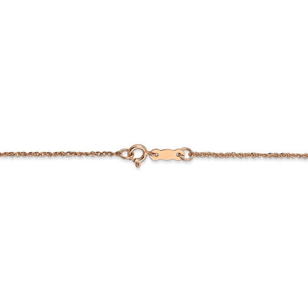 20" 14K Rose Gold 1.1mm Ropa Chain Necklace