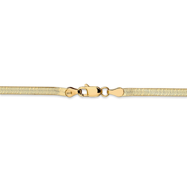 20" 14k Yellow Gold 3mm Silky Herringbone Chain Necklace