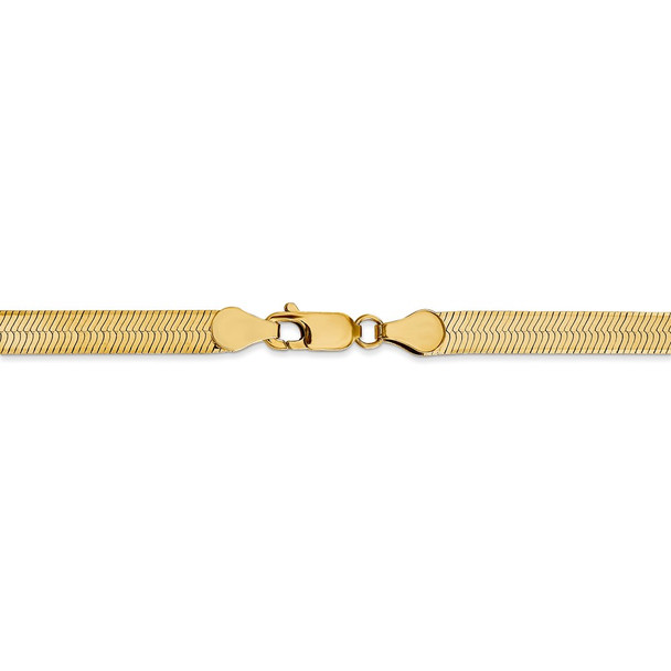 20" 14k Yellow Gold 5mm Silky Herringbone Chain Necklace