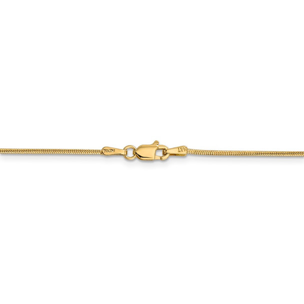 20" 14k Yellow Gold 1.1mm Round Snake Chain Necklace