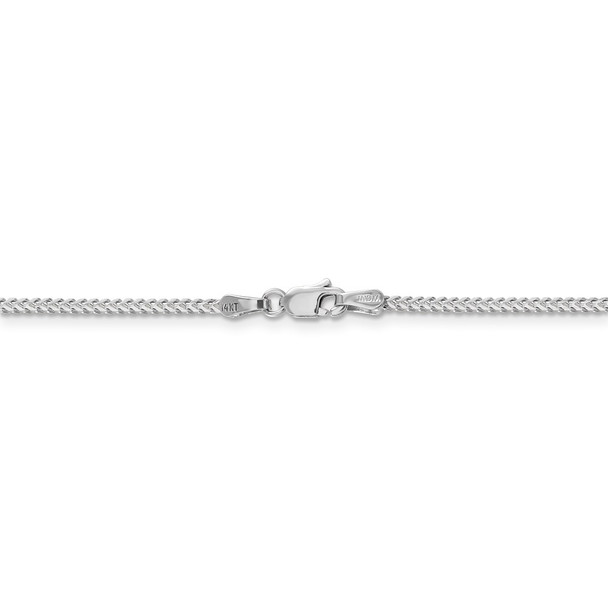 24" 14k White Gold 1.3mm Franco Chain Necklace