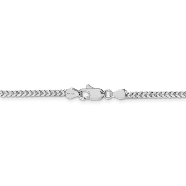 16" 14k White Gold 2.5mm Franco Chain Necklace