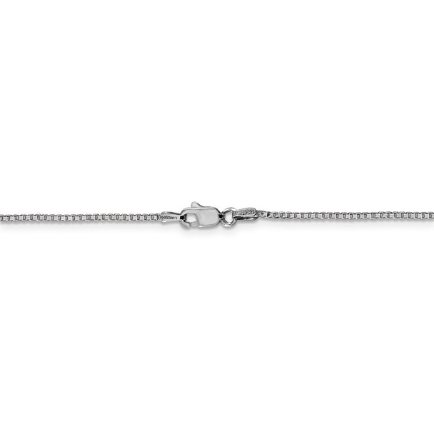 16" 14k White Gold 1.1mm Box Chain Necklace