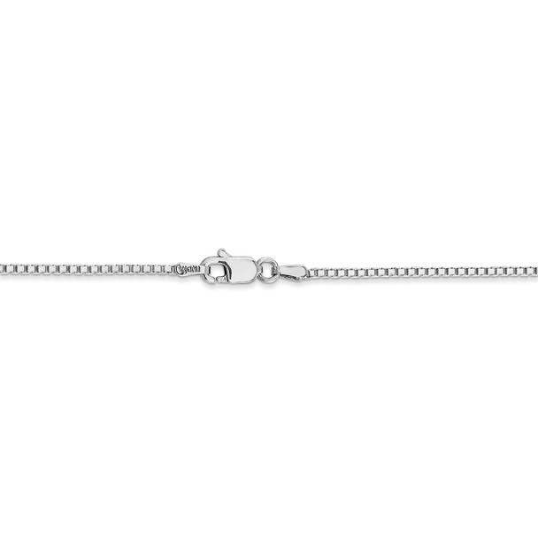 16" 14k White Gold 1.3mm Box Chain Necklace