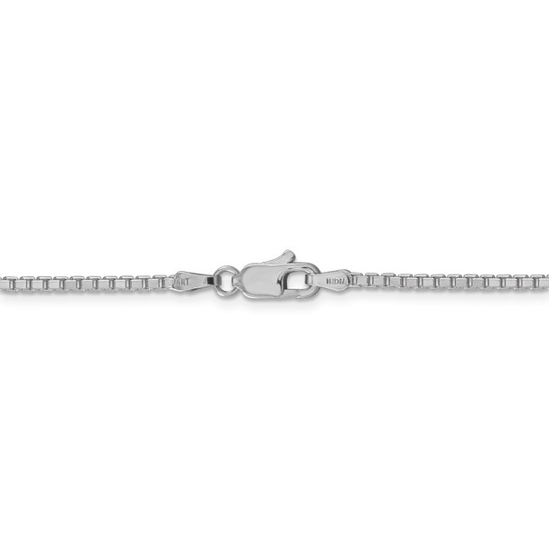 24" 14k White Gold 1.9mm Box Chain Necklace