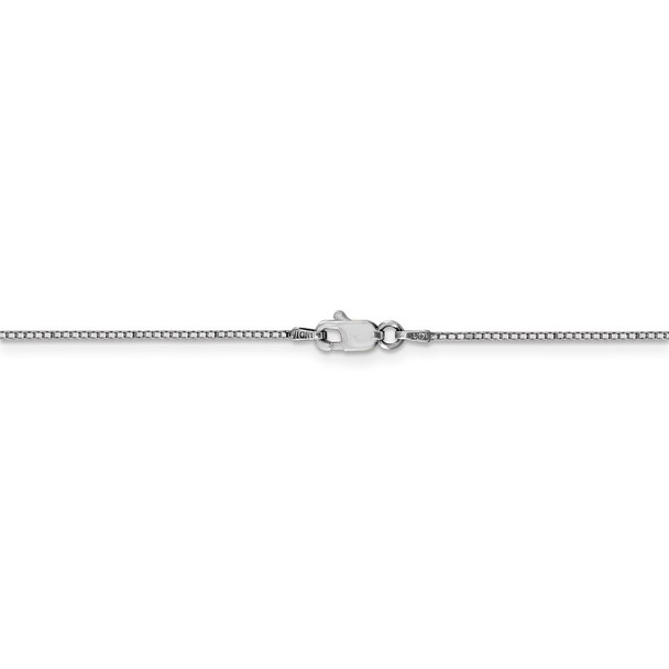 20" 14k White Gold .9mm Box with Lobster Clasp Chain Necklace