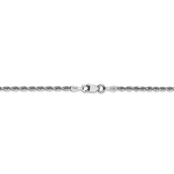 16" 14k White Gold 2.00mm Diamond-cut Quadruple Rope Chain Necklace