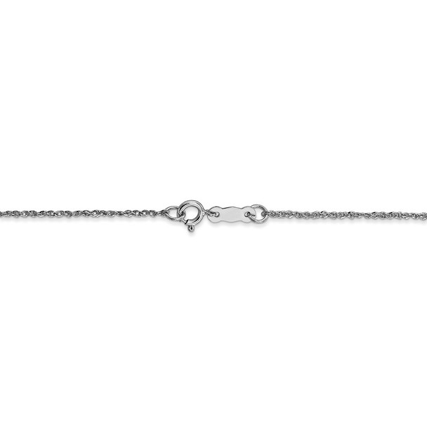 18" 14K White Gold 1.1mm Ropa Chain Necklace