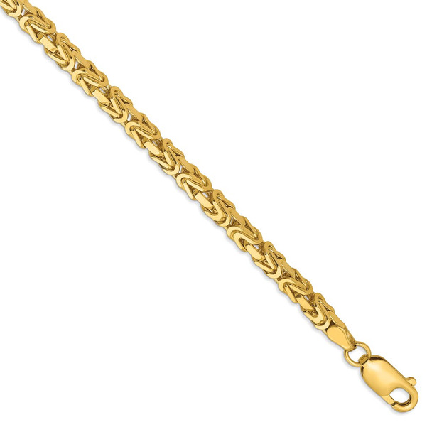 7" 14k Yellow Gold 3.25mm Byzantine Chain Bracelet