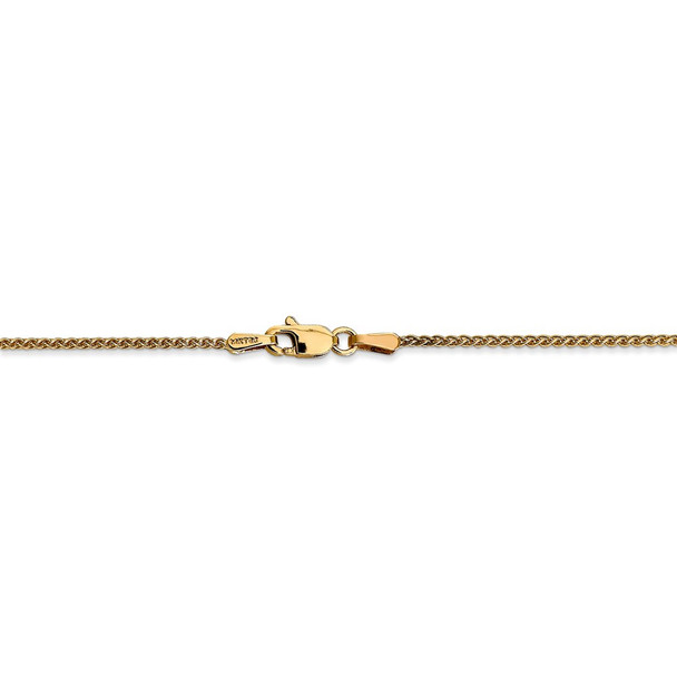 24" 14k Yellow Gold 1.25mm Spiga Chain Necklace