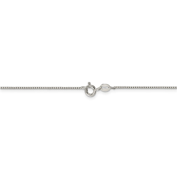28" Sterling Silver Rhodium-plated .9mm Box Chain Necklace