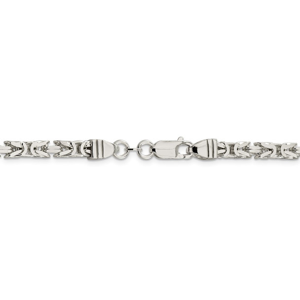 26" Sterling Silver 4.25mm Byzantine Chain Necklace