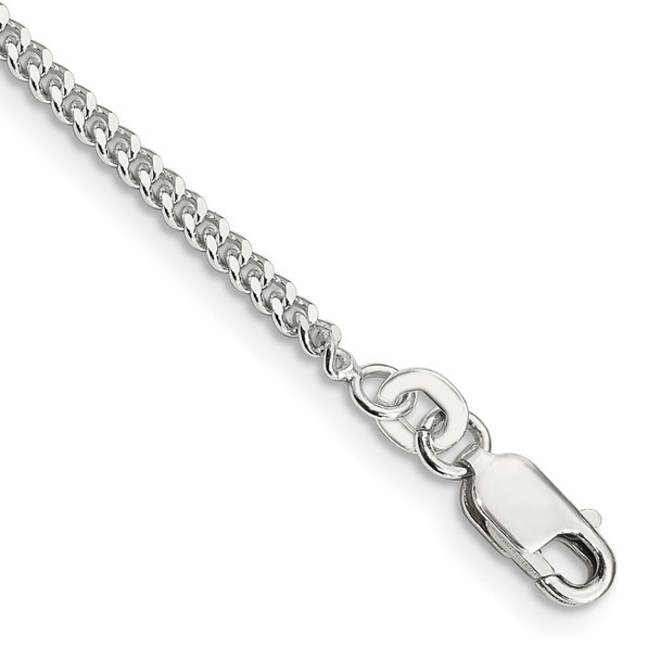 9" Sterling Silver 2mm Curb Chain Anklet