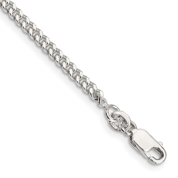 7" Sterling Silver 3mm Curb Chain Bracelet
