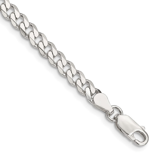 7" Sterling Silver 4.5mm Curb Chain Bracelet