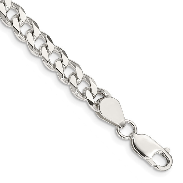 9" Sterling Silver 7mm Curb Chain Bracelet