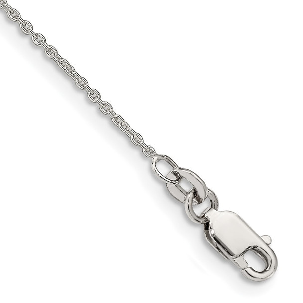 9" Sterling Silver 1mm Cable Chain Anklet