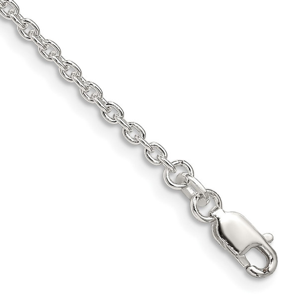 8" Sterling Silver 2.25mm Cable Chain Bracelet