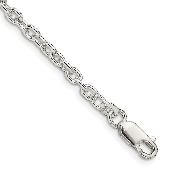 8" Sterling Silver 3.5mm Cable Chain Bracelet