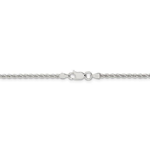28" Sterling Silver 2.3mm Solid Rope Chain Necklace