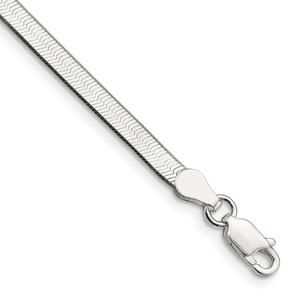 8" Sterling Silver 3.25mm Magic Herringbone Chain Bracelet