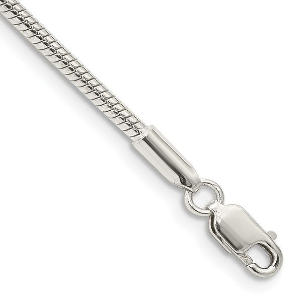 8" Sterling Silver 2mm Snake Chain Bracelet