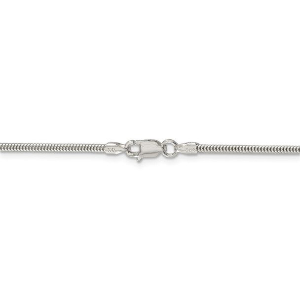 22" Sterling Silver 1.6mm Round Snake Chain Necklace