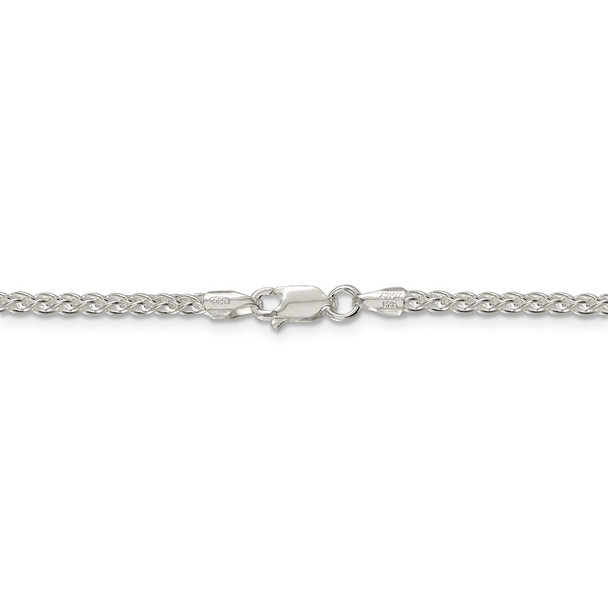 26" Sterling Silver 2.5mm Round Spiga Chain Necklace
